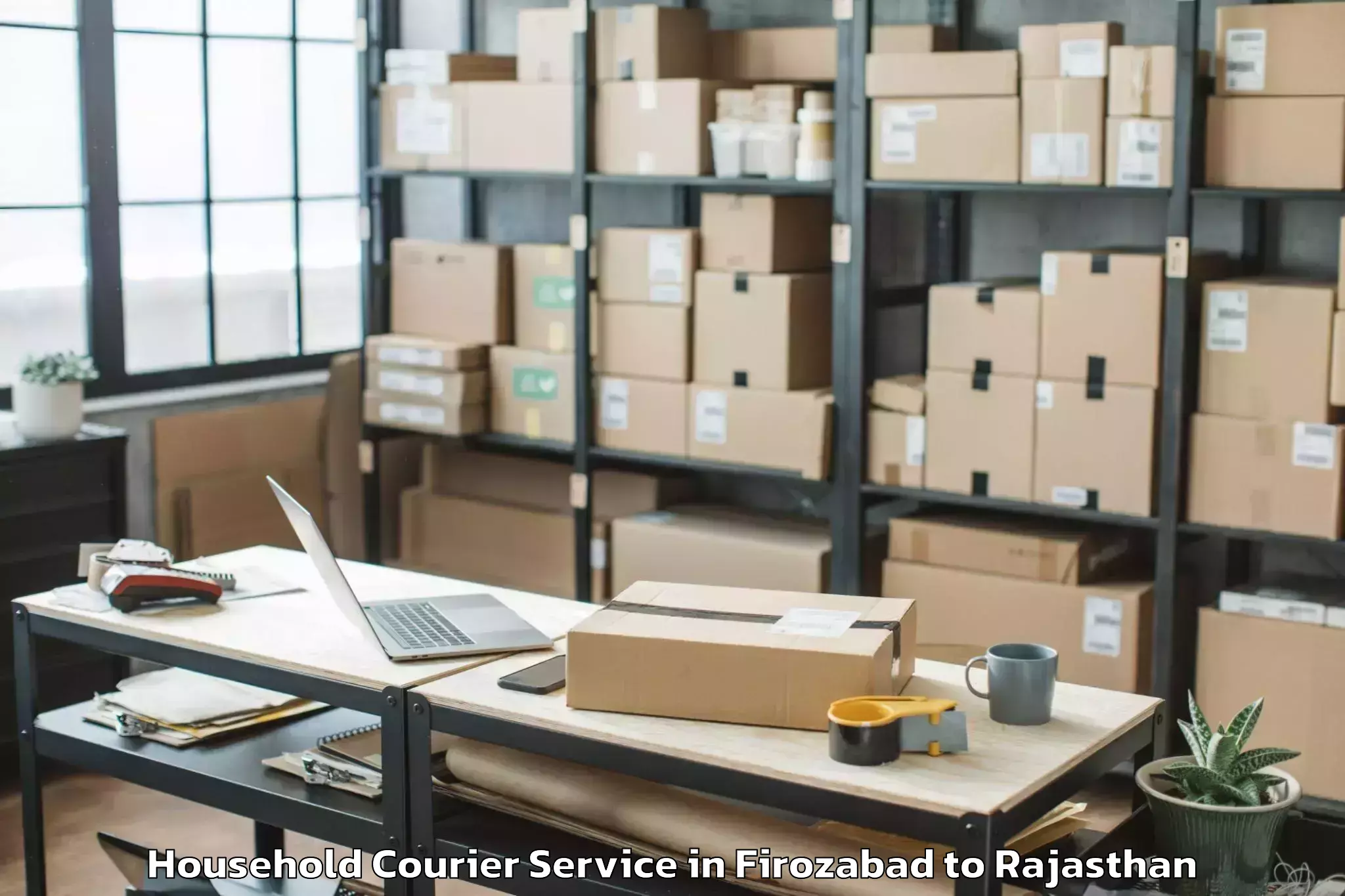 Top Firozabad to Jhunjhunun Household Courier Available